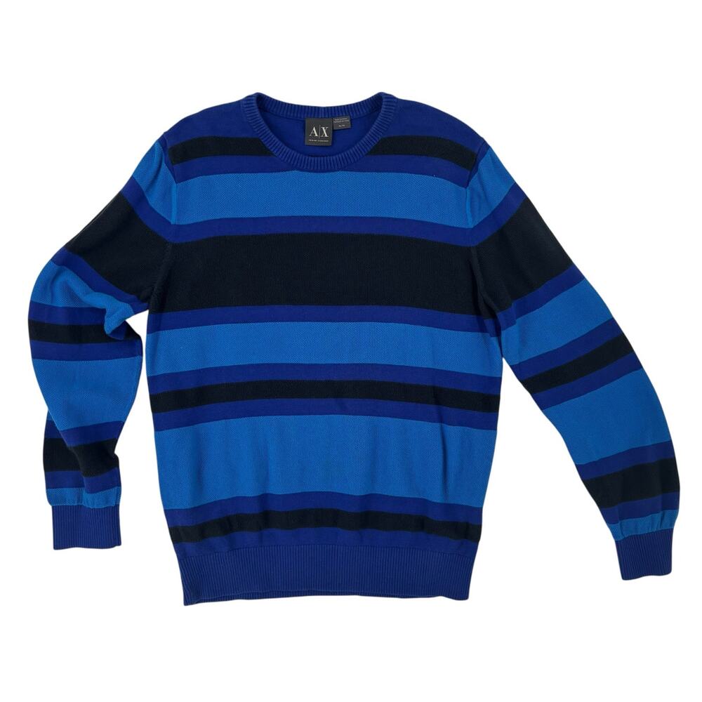 Armani Exchange Textured Knit Striped Sweater‎ Mens XL Designer Modern